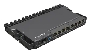 Wired router MikroTik RB5009UPR+S+IN — 8x RJ-45 PoE ports, 2.5GbE, SFP+ slot, RouterOS
