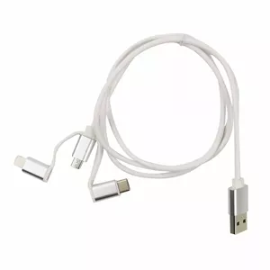 Cable mob:a 3in1 USB-A to Lightning / USB-C / microUSB 1 m white