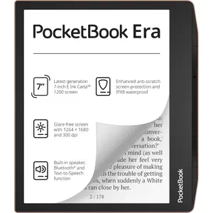 E-grāmatu lasītājs PocketBook Era Stardust 7" E Ink Carta ar skārienjutīgu ekrānu, 16 GB, 1 GB RAM, USB-C, melns/varš