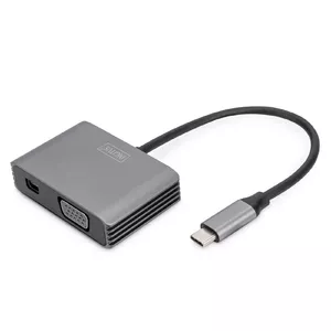 Digitus USB Type-C 4K 2-in-1 Mini DisplayPort VGA Adapter HDR10