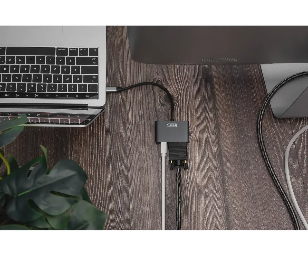 Digitus USB Type-C 4K 2-in-1 Mini DisplayPort VGA adapteris Photo 2