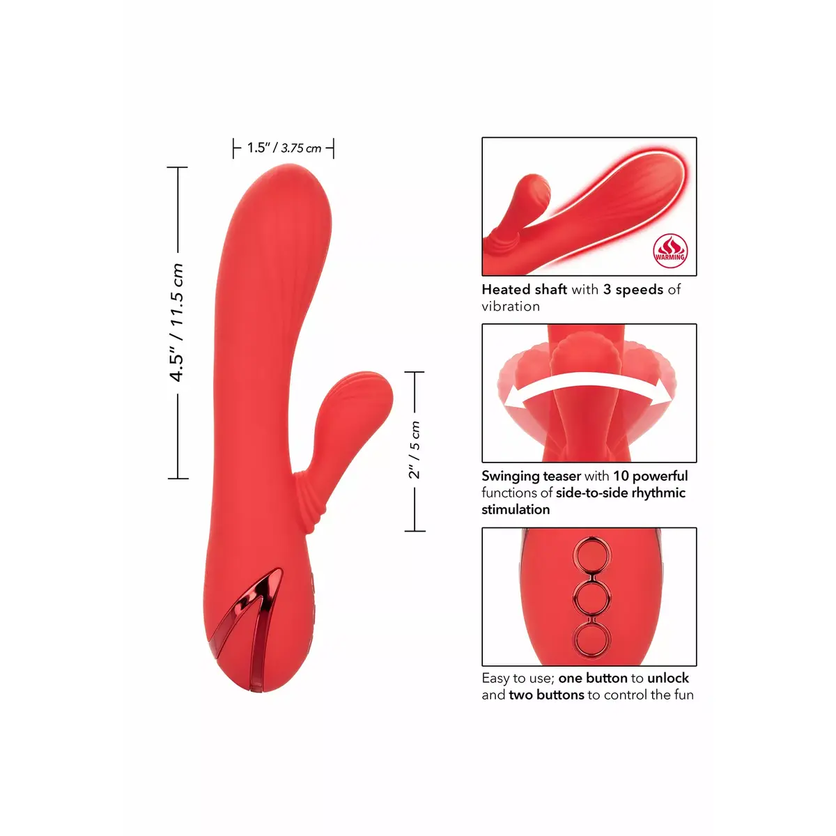 Вибратор CALEXOTICS PALISADES PASSION RED Photo 3