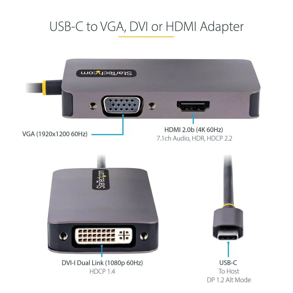 StarTech USB-C uz HDMI/DVI/VGA video adapteris Photo 10