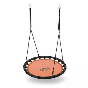 Swing Nils Extreme NB5034 Black/Orange — Steel nest swing, max load 150 kg, strap 18 cm