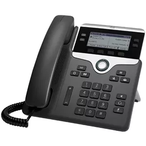IP телефон Cisco 7841 черный серебристый 4 линии LCD