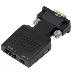 VGA to HDMI converter PREMIUMCORD khcon-52 with audio input and included audio cable