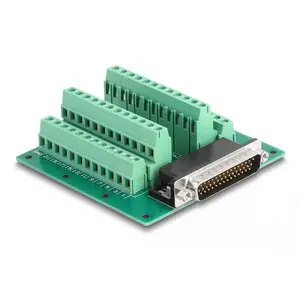DeLOCK D-Sub HD 44 pin vīriešu uz termināla bloku DIN sliedei 84x86x30mm