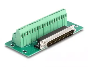 DeLOCK D-Sub 37 pin vīriešu uz termināla bloku DIN sliedei 51mm 30mm 116mm
