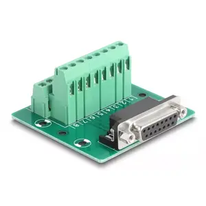 DeLOCK D-Sub 15 pin female к клеммной колодке для DIN-рейки 58мм x 61мм x 30мм