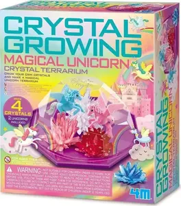 Kristālu audzēšanas komplekts 4m Magical Unicorn Crystal Terrarium modelis 4M-03928 – izglītojošs DIY komplekts