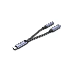 Audio adapter UNITEK M205A USB Type-C Aluminium Black Grey
