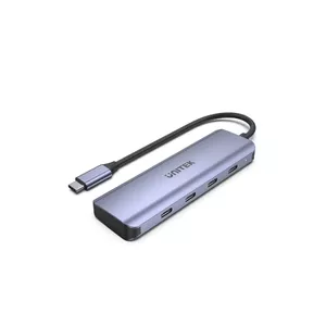 UNITEK uHUB Q4 USB хаб Type-C 5000 Mbit/s Серый