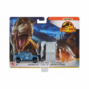 Toy vehicle MATTEL Vehicle Matchbox Jurassic World Dino Transporter Stegosaurus Claw Carrier — playset transporter vehicle
