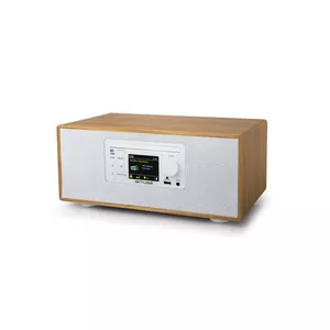 Personal radio Muse M-695 DBTW — DAB/DAB+/FM digital tuner, 2.8" TFT, 60W RMS, AC/DC, wood/white