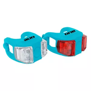 Комплект велосипедных фонарей Rock Machine S.Light 05 Blue — передний 100 лм, USB‑зарядка