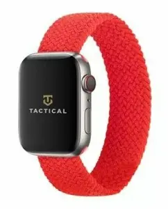 Tactical Braided String Band siksniņa Apple Watch 1/2/3/4/5/6/7/SE 42/44/45mm izmērs M sarkana