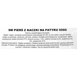 Лакомство для собак MACED Pierś z Kaczki na Patyku 500г — палочки из утиных грудок, однoингредиентный снек