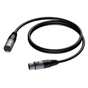 Procab XLR audio cable 1.5 m — male to female, 24 AWG, black
