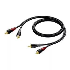 RCA (Cinch) audio cable Procab 1KPCL080 2x male, length 1.5 m