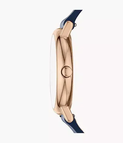 Skagen Signatur Two-Hand Blue Leather часы Photo 3