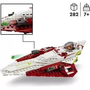 LEGO Star Wars set 75333 — Obi‑Wan Kenobi's Jedi Starfighter, 282 pieces, 3 minifigures, age 7+