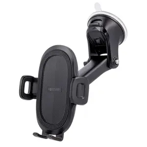 Car windshield smartphone holder forever CH-370 with telescopic arm, adjustable clamp 5.5–10.3 cm, black