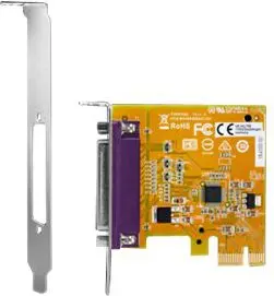 HP PCIe x1 Плата параллельного порта с разъемом DB-25, FIFO 16 Б и скоростью передачи данных 0.0018 Гбит/с