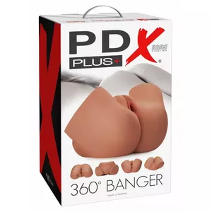 Торсо-мастурбатор Pipedream Silicone Tan — реалистичный TPE-торс с вагинальным и анальным каналами, 22,4×32,5×17,8 см, глубина 12,7 см, вес 4,9 кг