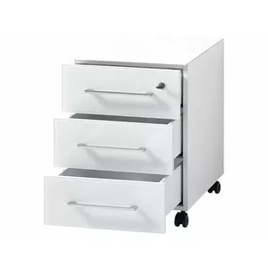 Тумба на колесах fl birojs FL91 42×50×60 см белая 3 ящика