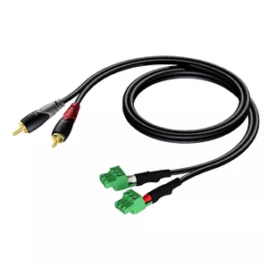 Audio Cable AUDAC CLA832 2 x RCA 2 x Terminal 1 m Black Green