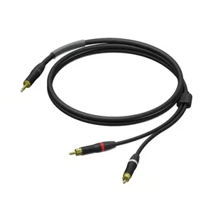 Audio Cable Procab PRA711/1.5 2x 3.5mm Jack to 2x RCA 1.5m Black