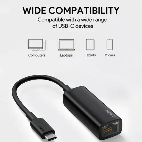 Ethernet Adapter Aukey CB-A30 USB‑C to Gigabit RJ45 Photo 6