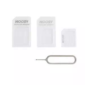 Noosy  
       Универсальный  
       Адаптер Nano Micro SIM 3 в 1 комплект + ключ 
     