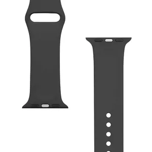 Watch strap Tactical silicone strap for 38/40/41 mm watches — Tactical model 1/2/3/4/5/6/7/SE Black