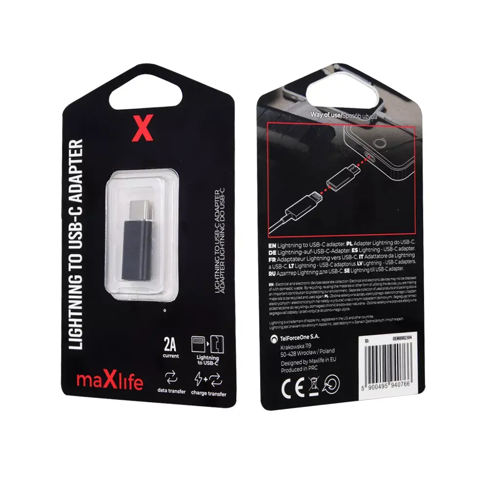 maxlife OEM0002304 Lightning to USB-C adapter Photo 2