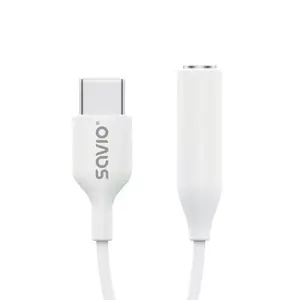 SAVIO mobile phone cable USB-C to 3.5mm White 0.12 m (SAVIO AK-52)