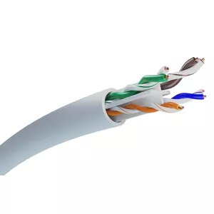 Network Cable Extralink Twisted pair CAT6 UTP (U/UTP) V2 Indoor 100M Grey
