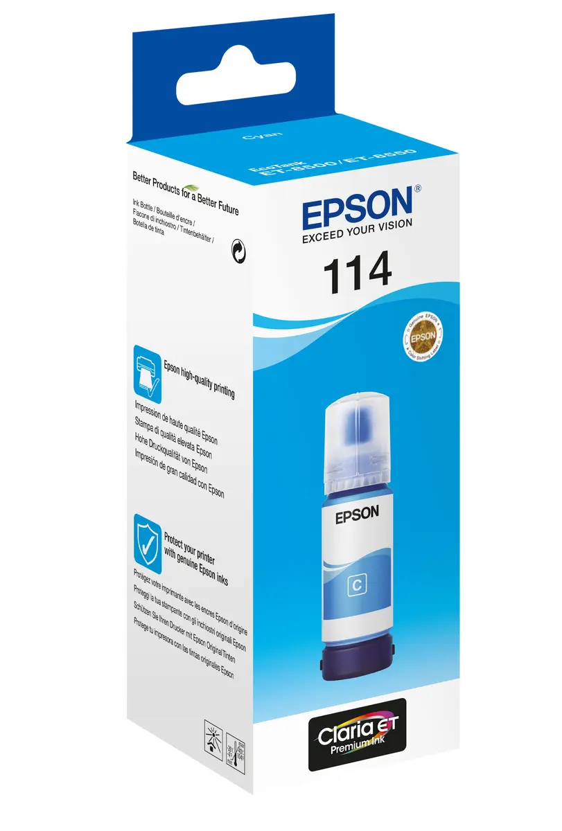 Epson 114 EcoTank oriģinālā ciāna tintes