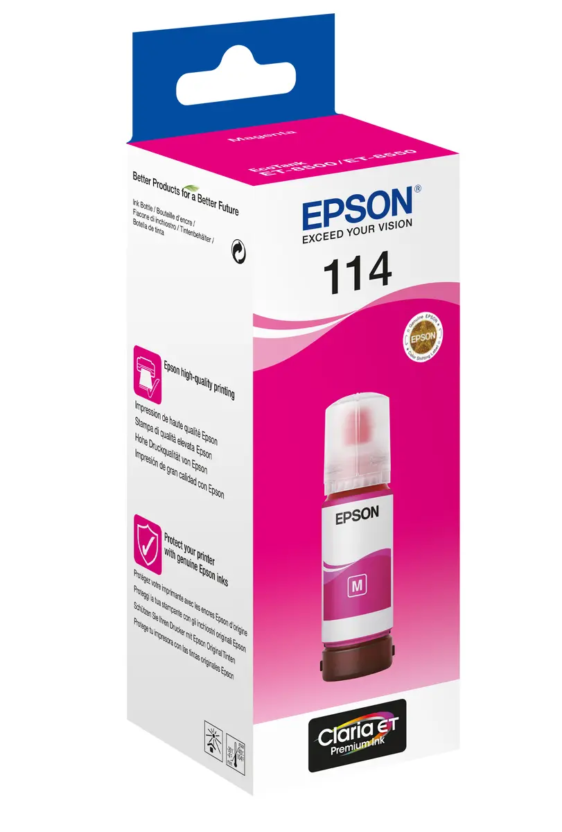 Epson 114 EcoTank Magenta tintes pudele