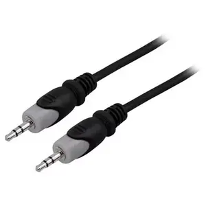 Audio Cable Deltaco MM-152 5m 3.5mm Male Nickel Plated Black Grey