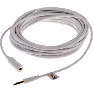 Audio kabelis 3.5mm Vīriešu-Sieviešu 5m Balts Axis 01589-001