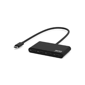 USB Хаб Port Designs 900147 USB Type-C 5000 Mbit/s Черный