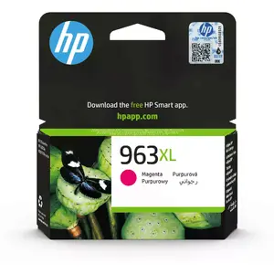 Tintes kasetne HP 963XL High Yield Magenta (oriģināla, pigmenta, 23,25 ml, 1600 lpp.)