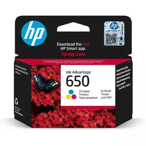 Ink Cartridge HP 650 Tri-color Standard Yield Dye-based Cyan Magenta Yellow