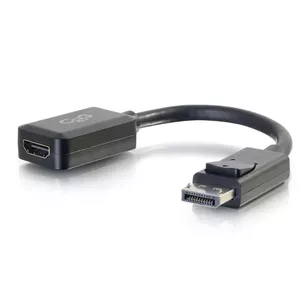 C2G 8in DisplayPort Male to HDMI Female Adapter Converter Black