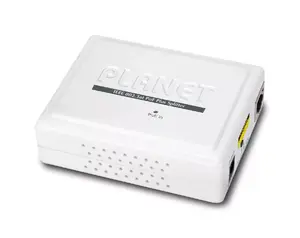 PoE splitter PLANET POE-161S, 52–56V DC input, 5V/12V DC output, Gigabit Ethernet, white