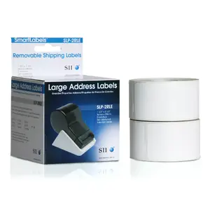 Pašlīmējošas printera etiķetes SEIKO SLP-2RLE — 8,9×3,6 cm, baltas, 520 gab.