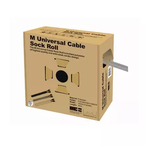 Cable sock roll MULTIBRACKETS M Universal, silver, 40 mm width × 50 m length, polyester, -15–65 °C