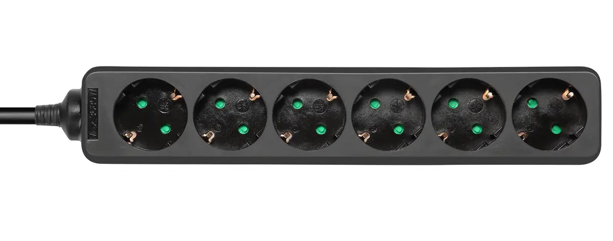 Deltaco GT-0620 strāvas pagarinātājs ar 6