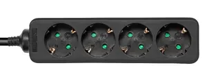 Сетевой удлинитель DELTACO GT-0422 с 4 розетками Type F 5 м черный